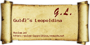 Gulás Leopoldina névjegykártya